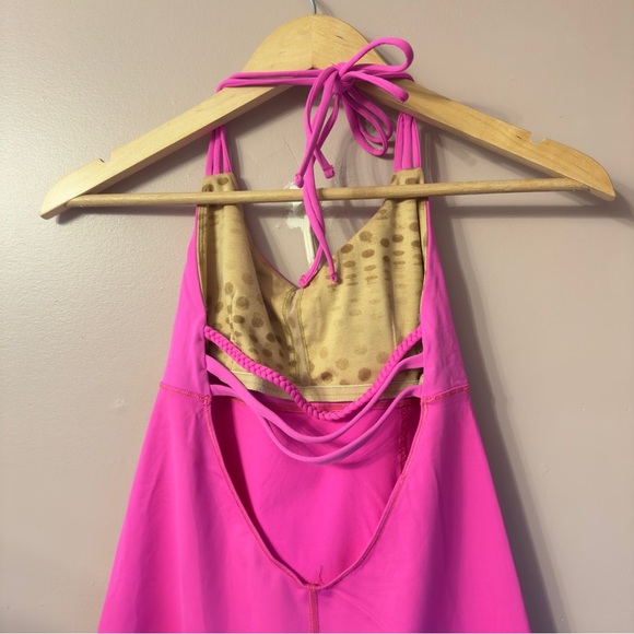 Lululemon Wandering Yogi Halter Pow Pink Women Size 6 - Picture 8 of 10